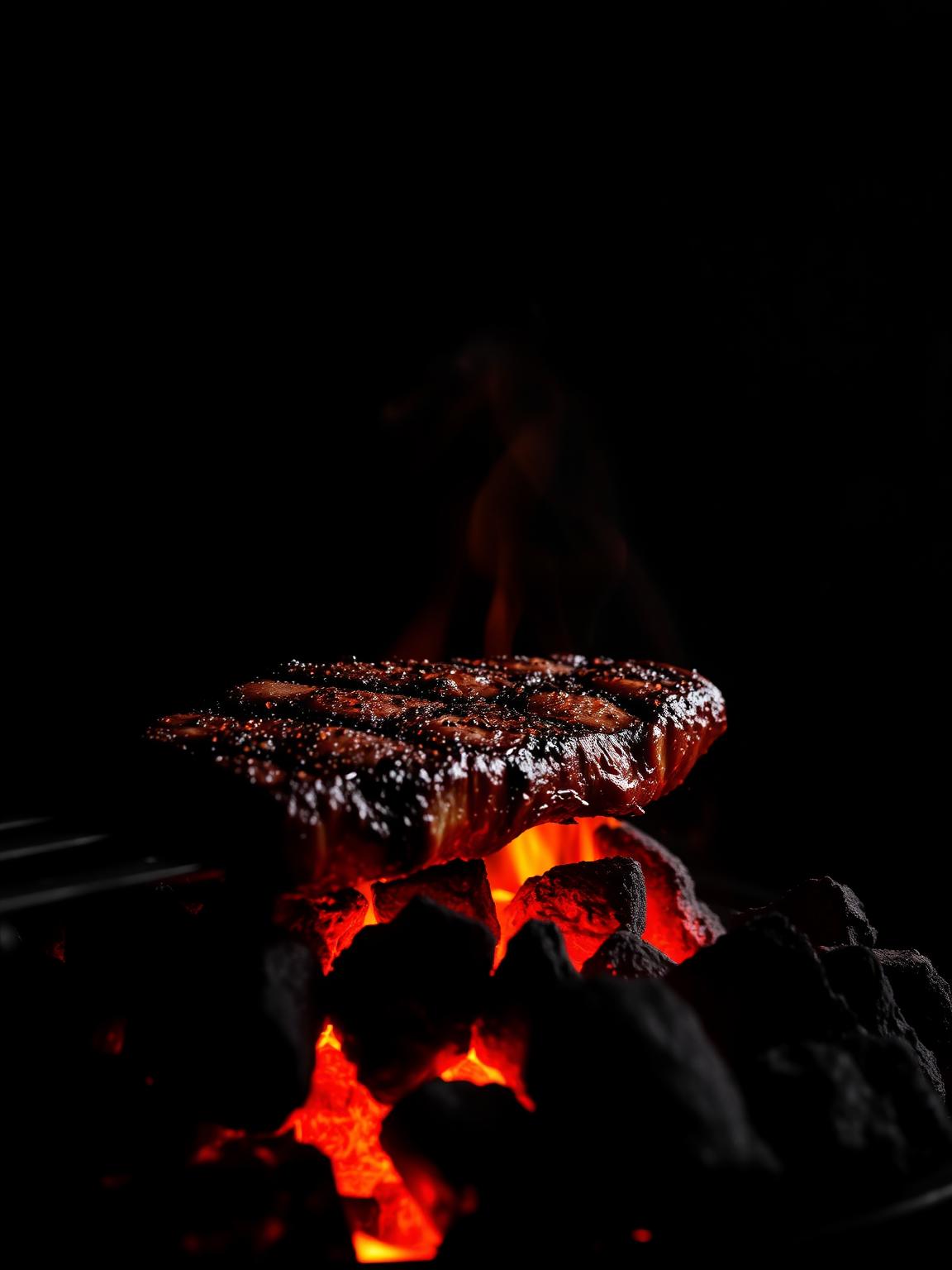 Carnes na brasa da churrasqueira do NaBrasa Oro, em Camboinhas